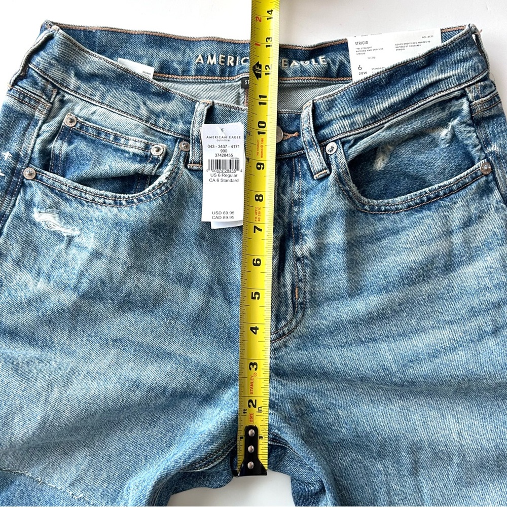 🍒(A460) NWT American Eagle 90’s Straight Jeans. Size: 6 - Picture 8 of 15
